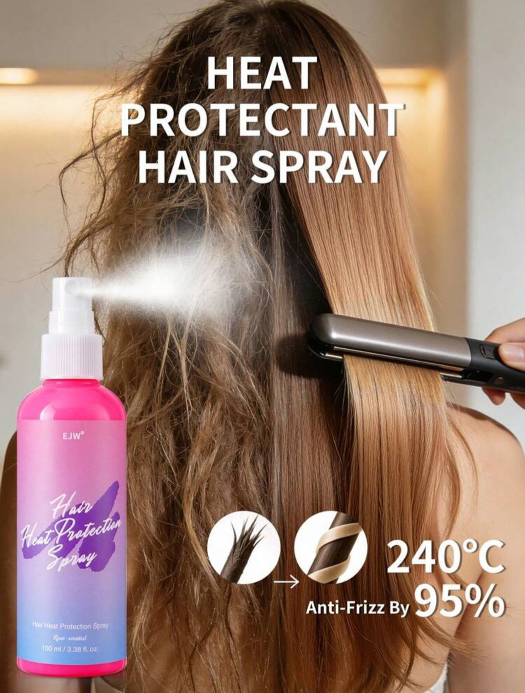 Heat protection hair spray