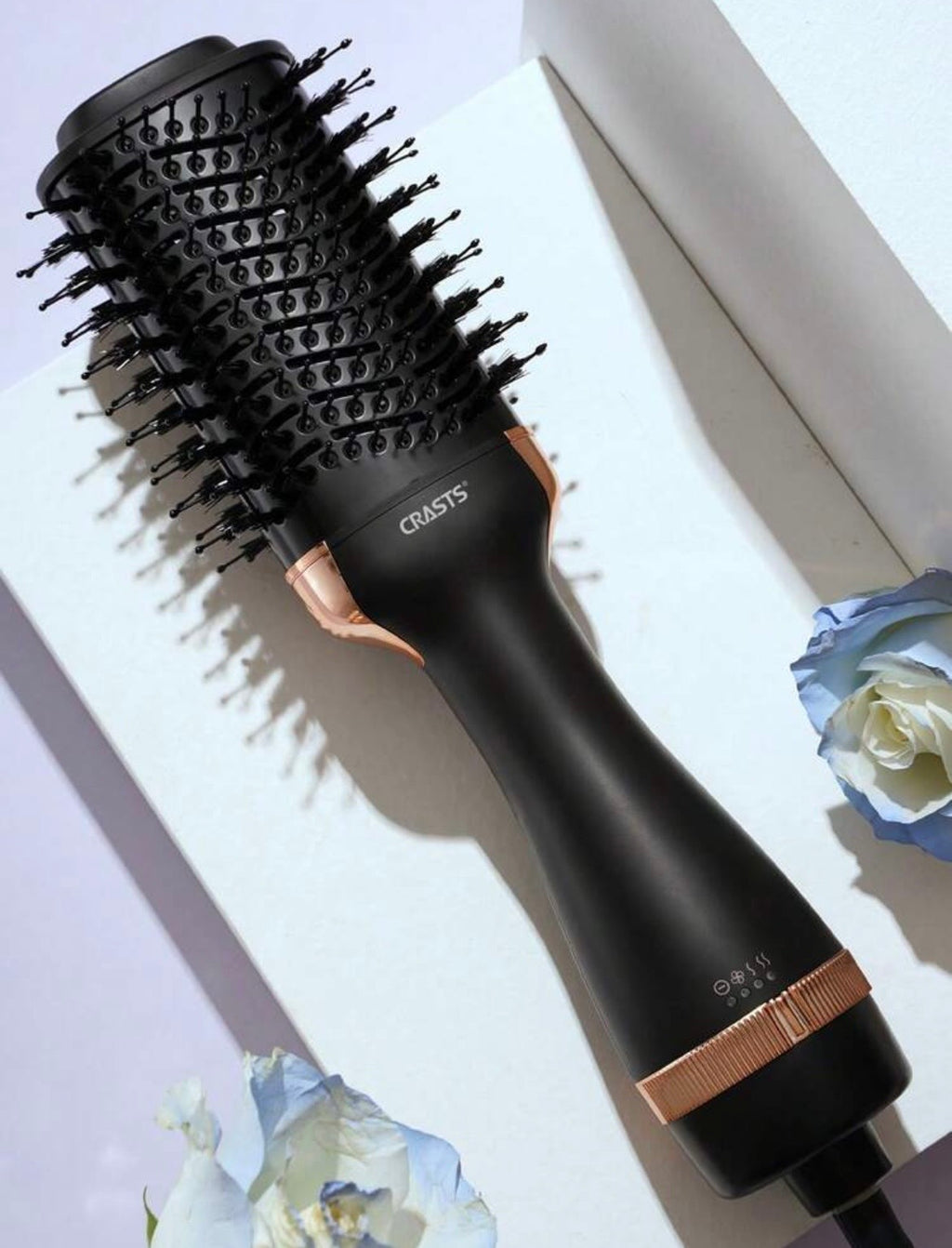 CRASTS Hair Dryer Brush, 3-Speed Temperature And Airflow Settings, Volumizing, Straight & Wavy Styling, 2-In-1 Blow Dryer And Brush