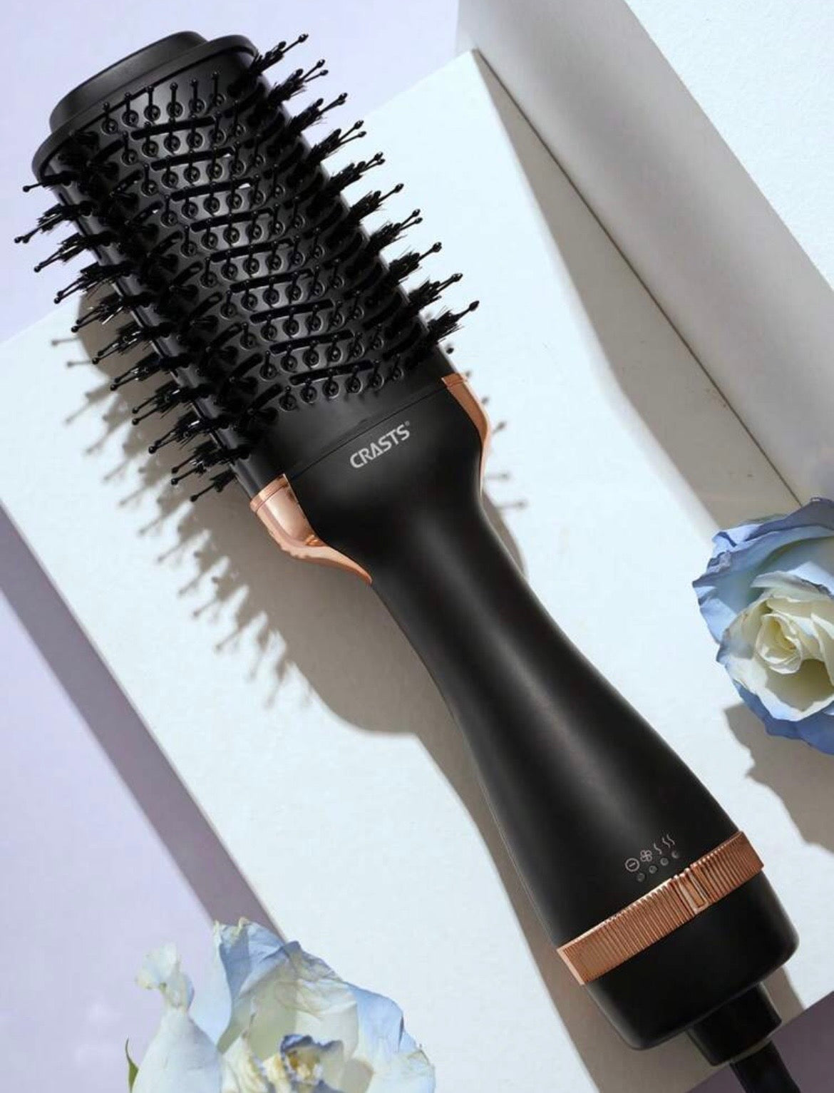 CRASTS Hair Dryer Brush, 3-Speed Temperature And Airflow Settings, Volumizing, Straight & Wavy Styling, 2-In-1 Blow Dryer And Brush