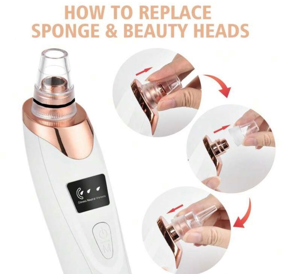 Blackhead remover and vacuum pore cleaner