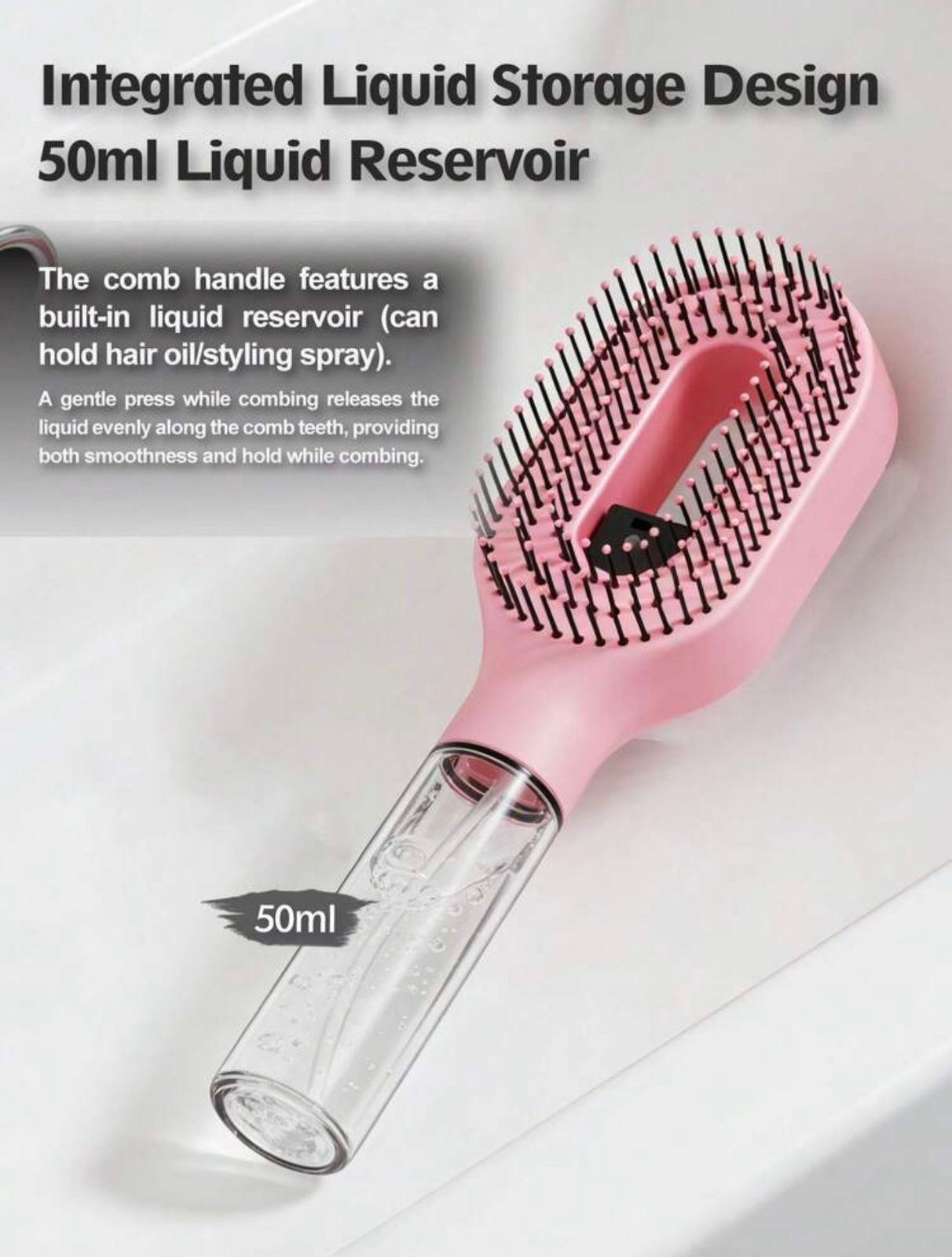 2 in 1 Water spray hair brush