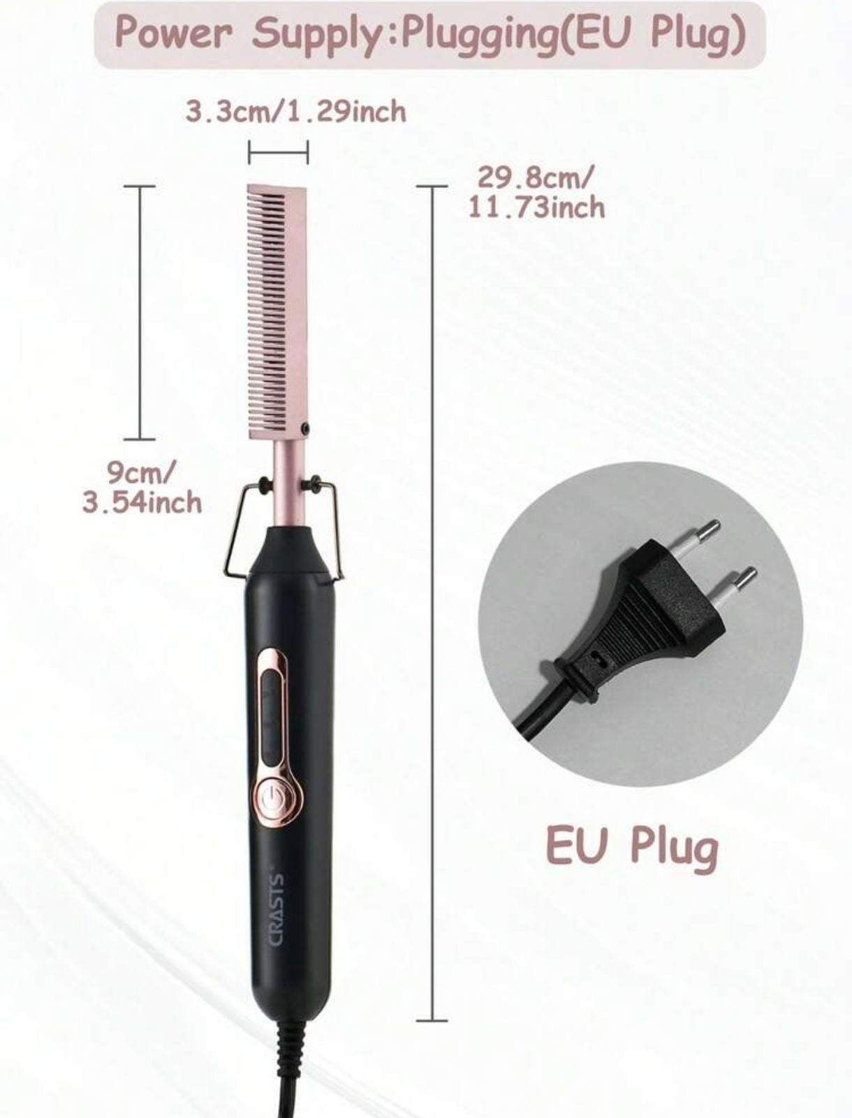 CRASTS Electric hair comb,wet & dry use