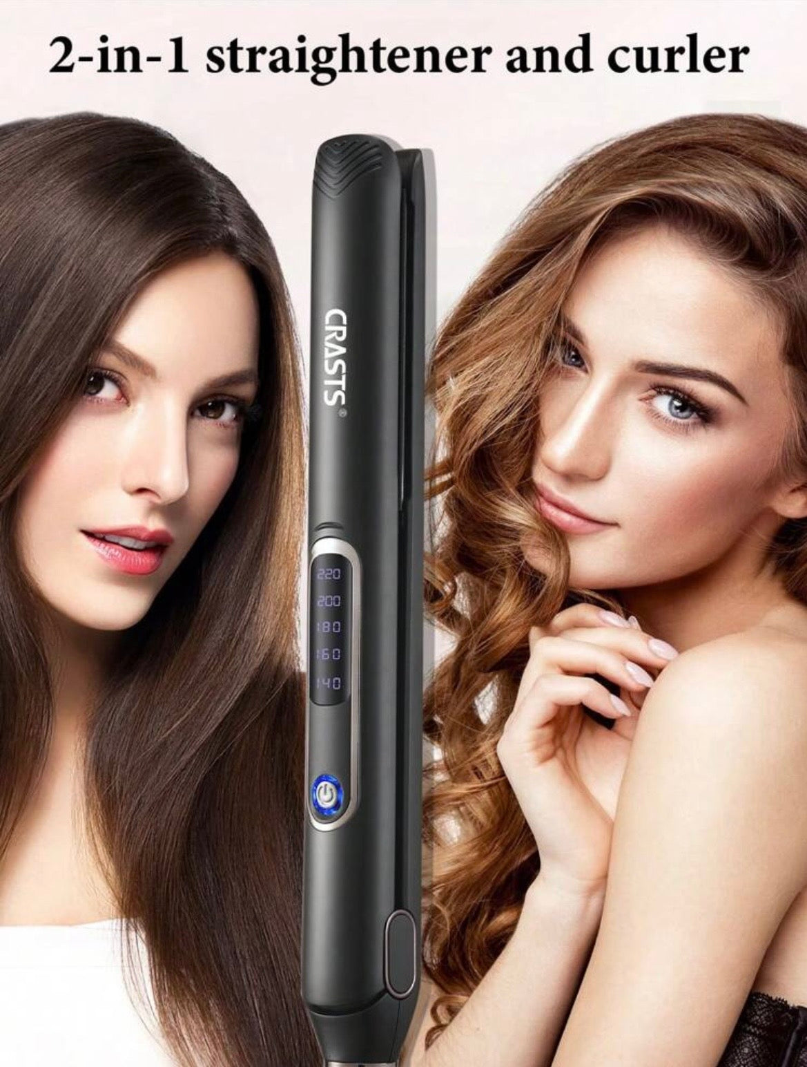 CRASTS Rapid heating titanium alloy flat iron hair straightener