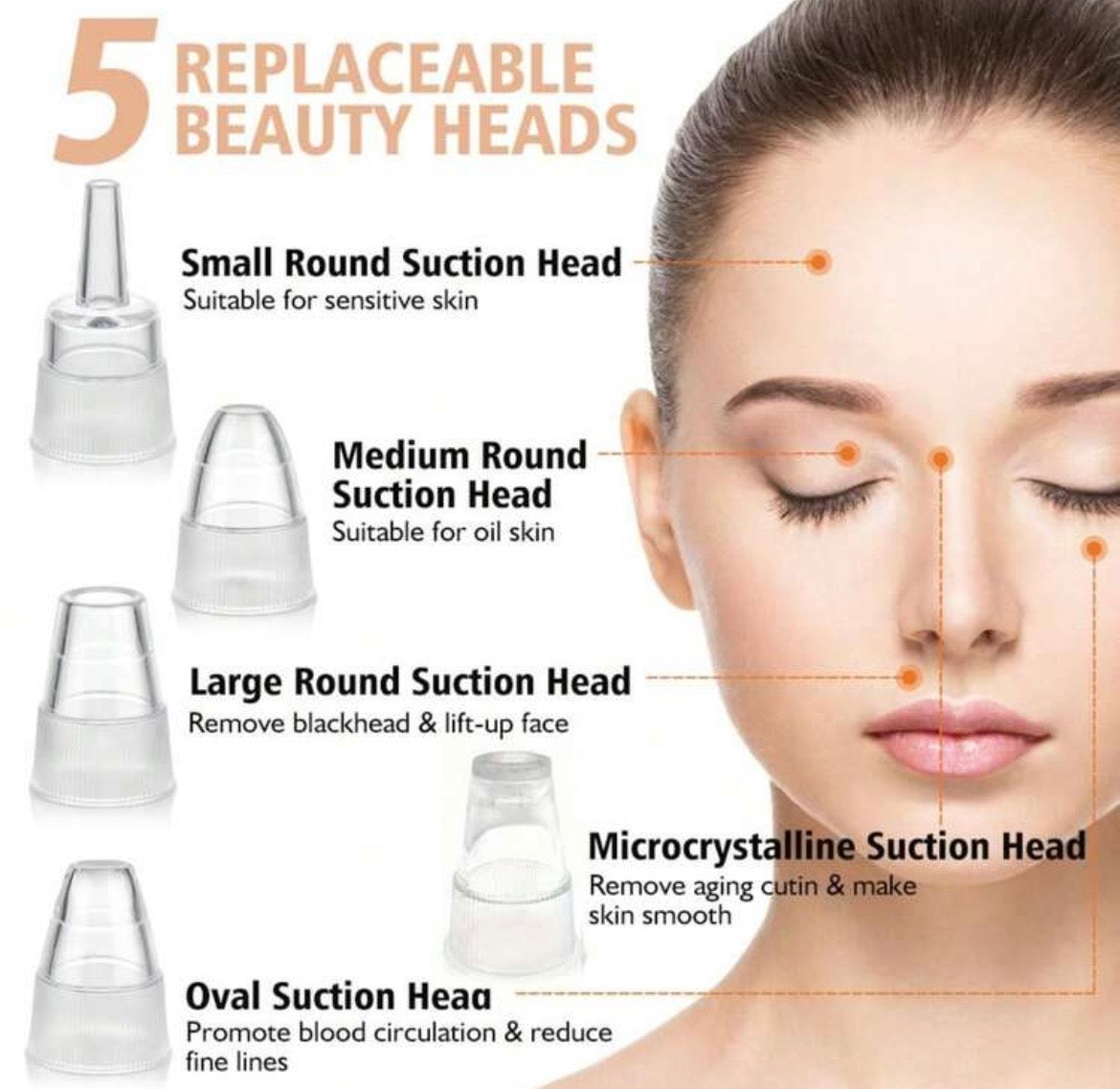 Blackhead remover and vacuum pore cleaner