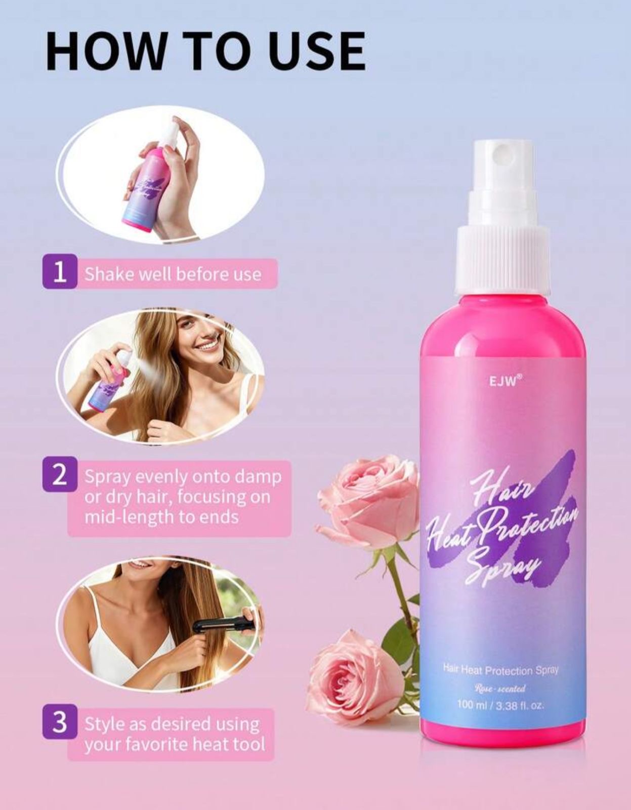 Heat protection hair spray