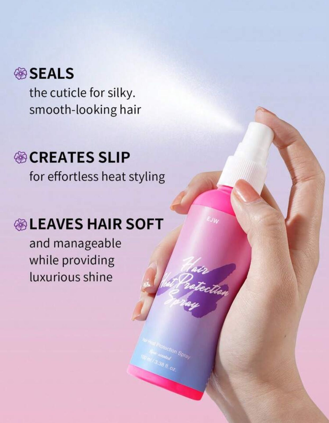 Heat protection hair spray
